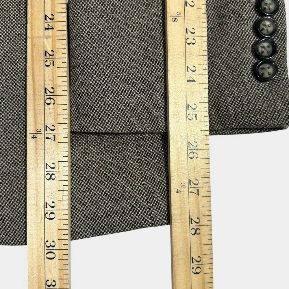 STAFFORD Classic fit Mens Blazer Sport Coat 2-Button Jacket 46R MerinoWOOL Brown